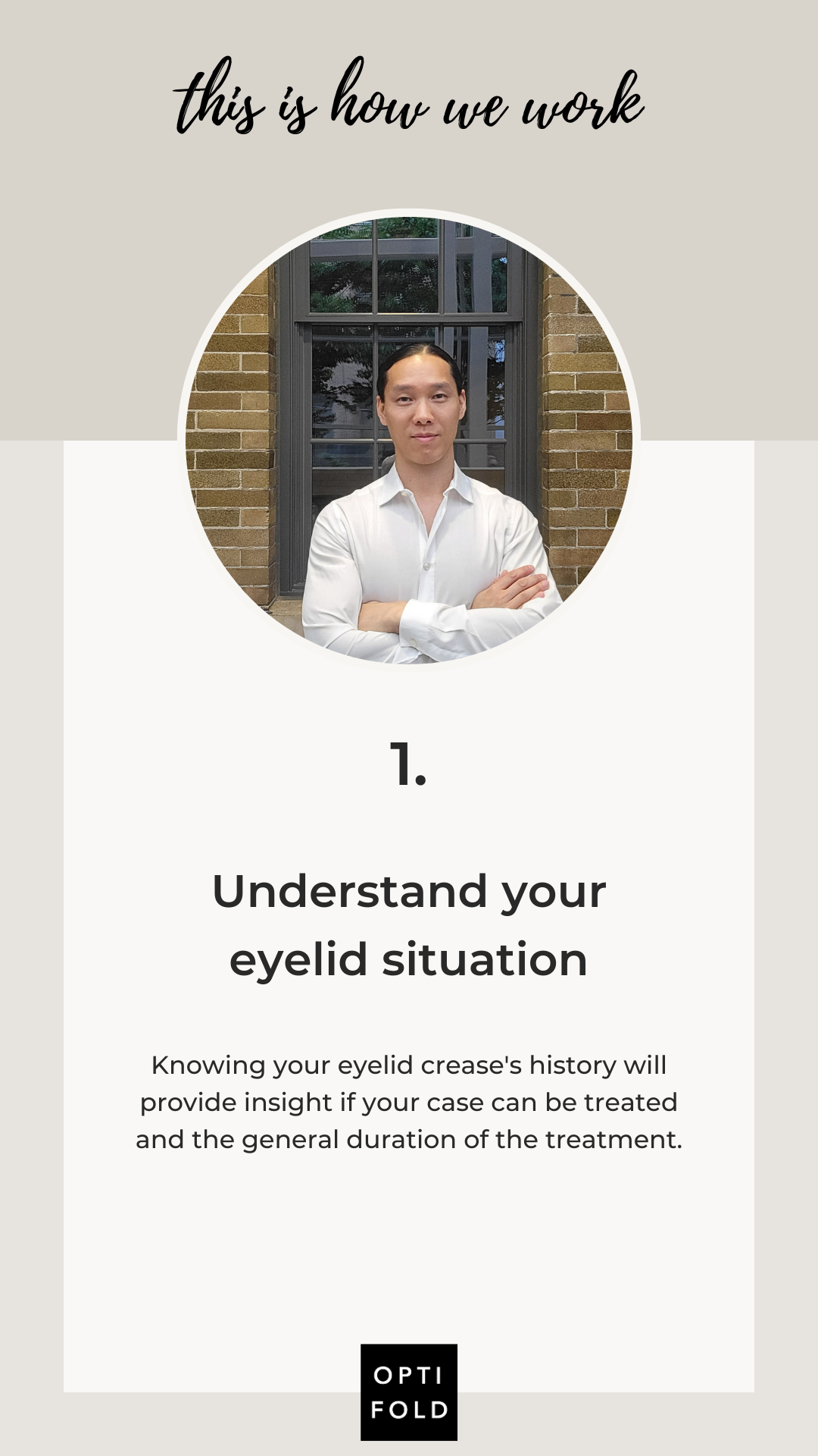 Knowing your eyelid crease's history will provide insight if your case can be treated and the general duration of the treatment.
