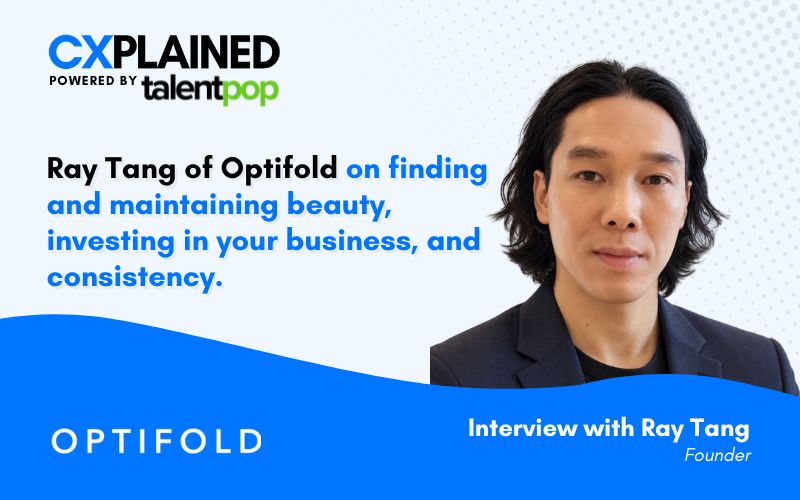 CXplained interview feature showing Ray Tang, founder of Optifold.